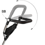 Tricicleta 3in1 105x52x94 cm, sezut rotativ 360°, roti fara aer, copertina reglabila, negru