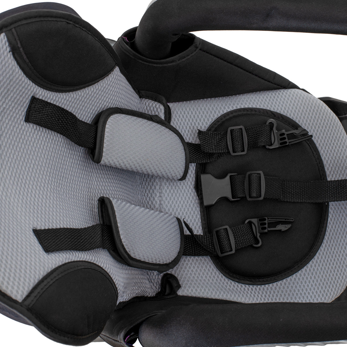 Tricicleta 3in1 105x52x94 cm, sezut rotativ 360°, roti fara aer, copertina reglabila, negru