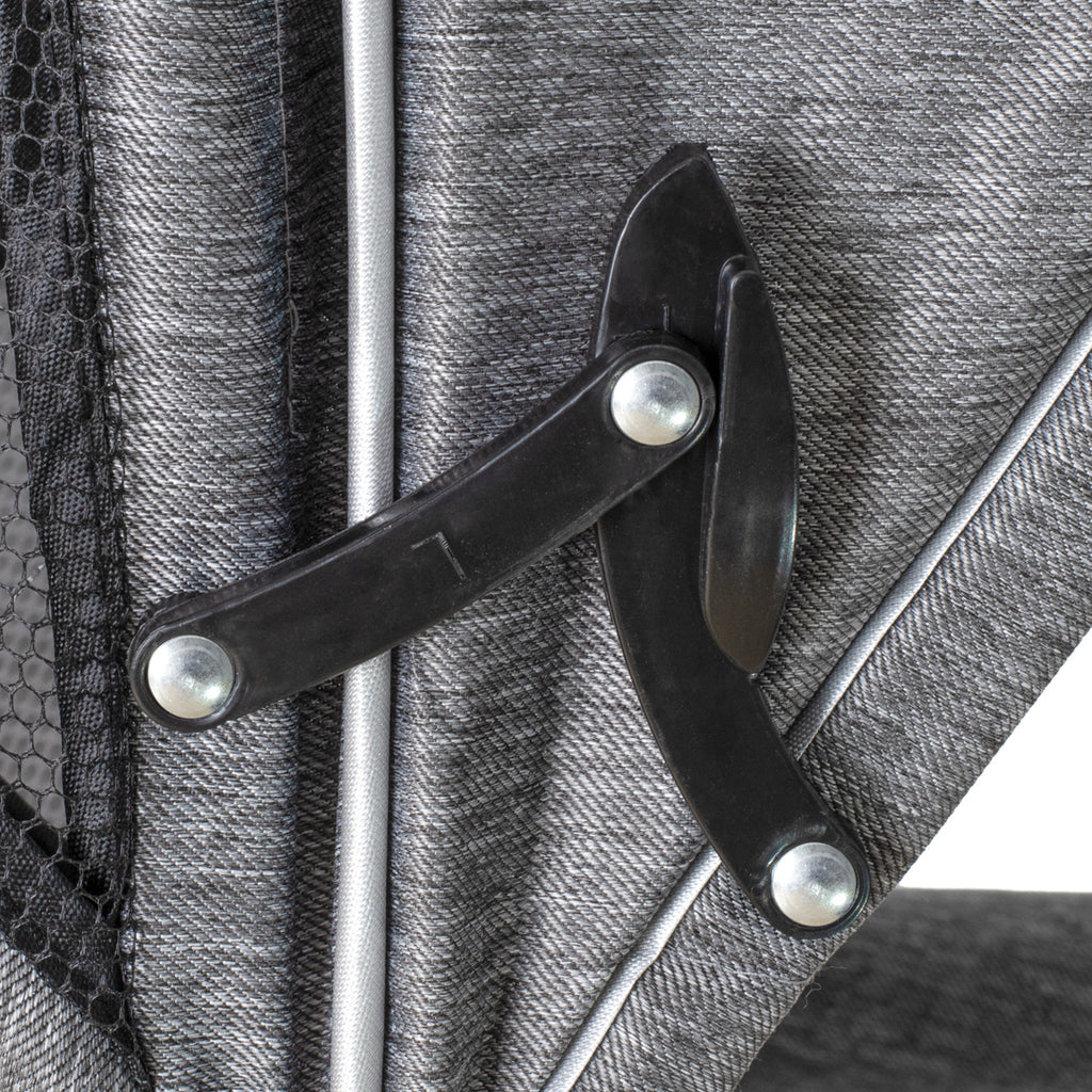 Tricicleta 3in1 105x52x94 cm, sezut rotativ 360°, roti fara aer, copertina reglabila, gri