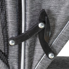 Tricicleta 3in1 105x52x94 cm, sezut rotativ 360°, roti fara aer, copertina reglabila, gri