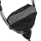 Tricicleta 3in1 105x52x94 cm, sezut rotativ 360°, roti fara aer, copertina reglabila, gri