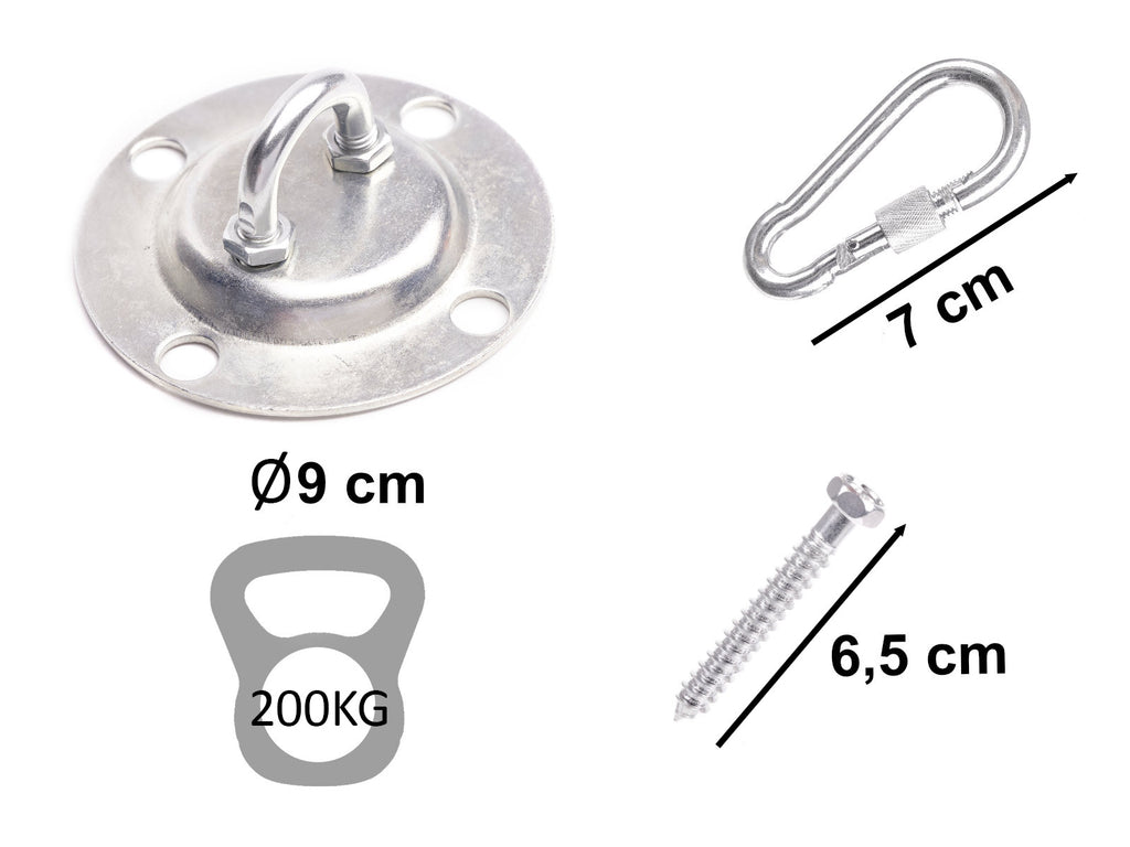 Set de montaj pentru leagan sau hamac – suport tavan, lant 150 cm, otel zincat