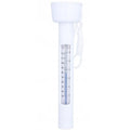 Termometru plutitor pentru piscina, cu snur de prindere si scala dubla, 18,5 cm, alb
