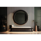 Riflaj MDF decorativ LDA PREMIUM de tip Panou Acoustic, ALB MAT, 260x40 cm