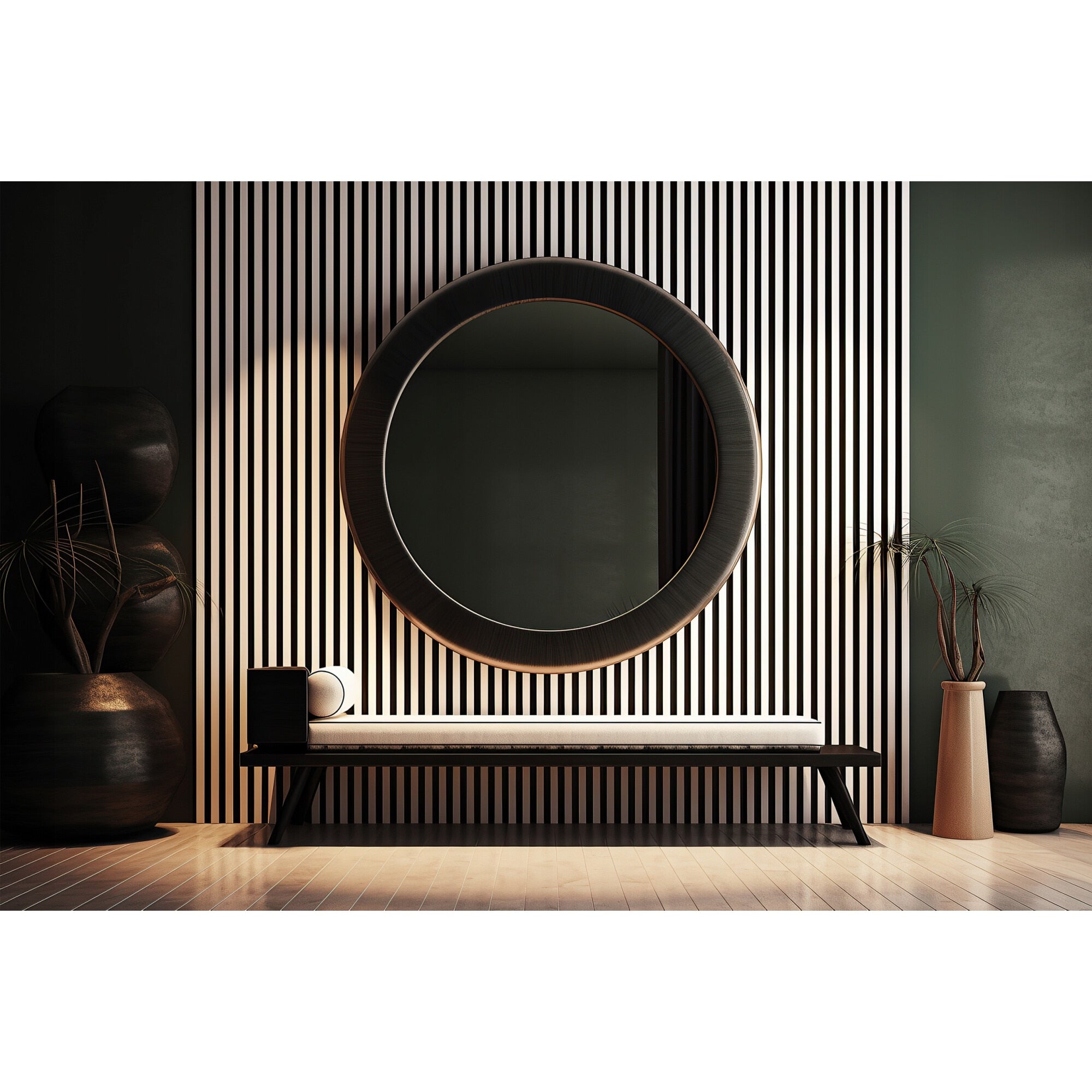 Riflaj MDF decorativ LDA PREMIUM de tip Panou Acoustic, ALB MAT, 260x40 cm