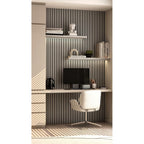 Riflaj MDF decorativ LDA PREMIUM de tip Panou Acoustic, ALB MAT, 260x40 cm