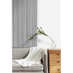 Riflaj MDF decorativ LDA PREMIUM de tip Panou Acoustic, ALB MAT, 260x40 cm