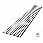 Riflaj MDF decorativ LDA PREMIUM de tip Panou Acoustic, ALB MAT, 260x40 cm