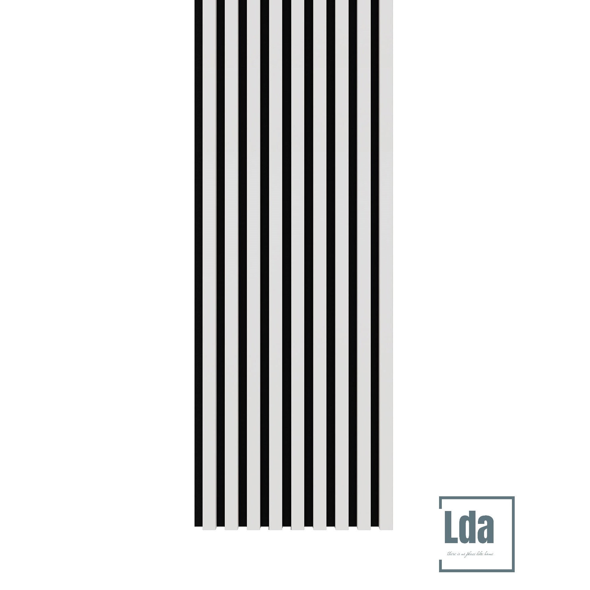 Riflaj MDF decorativ LDA PREMIUM de tip Panou Acoustic, ALB MAT, 260x40 cm