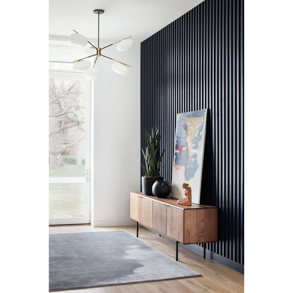 Riflaj MDF decorativ LDA PREMIUM de tip Panou Acustic, Negru, 260x40 cm