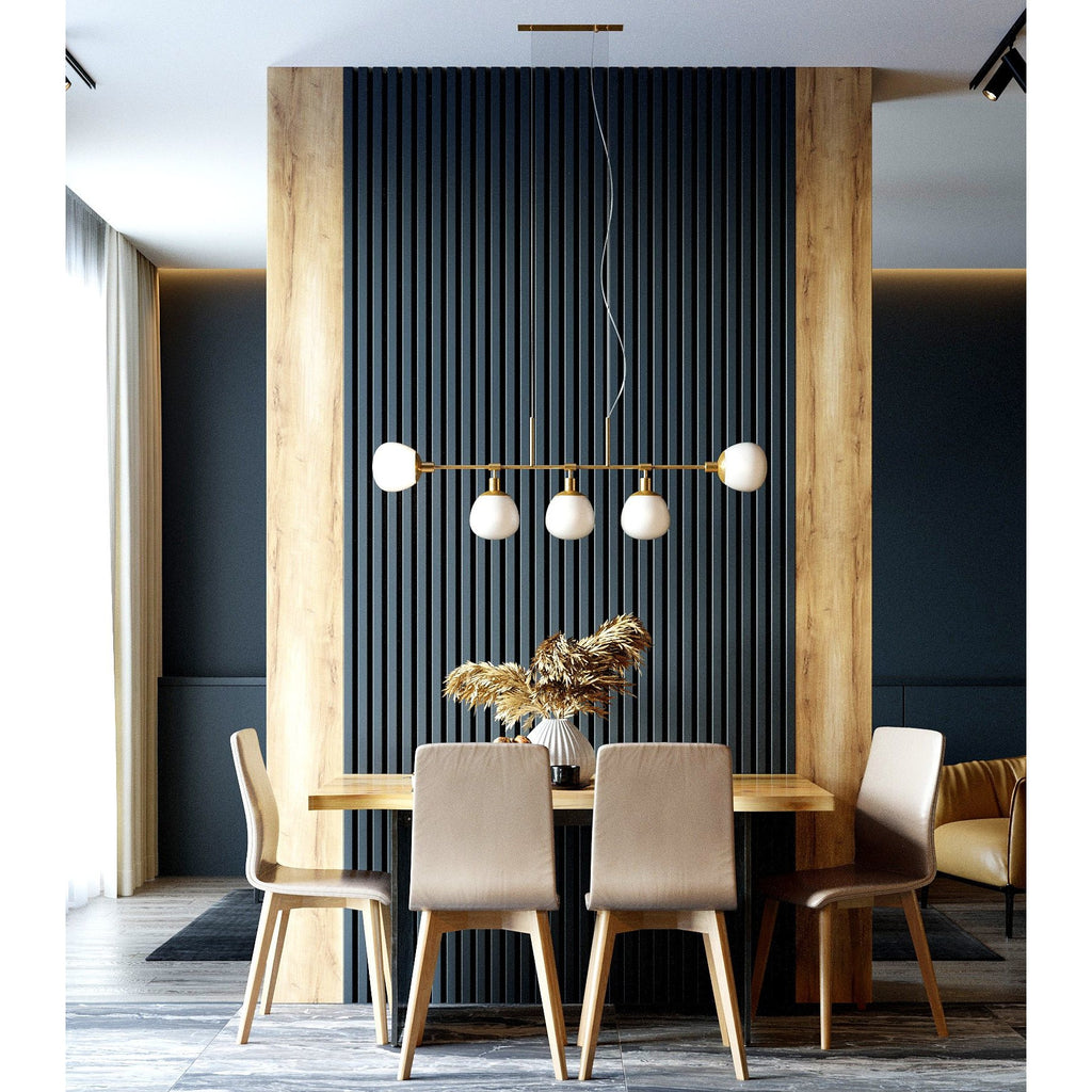 Riflaj MDF decorativ LDA PREMIUM de tip Panou Acustic, Negru, 260x40 cm