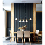 Riflaj MDF decorativ LDA PREMIUM de tip Panou Acustic, Negru, 260x40 cm