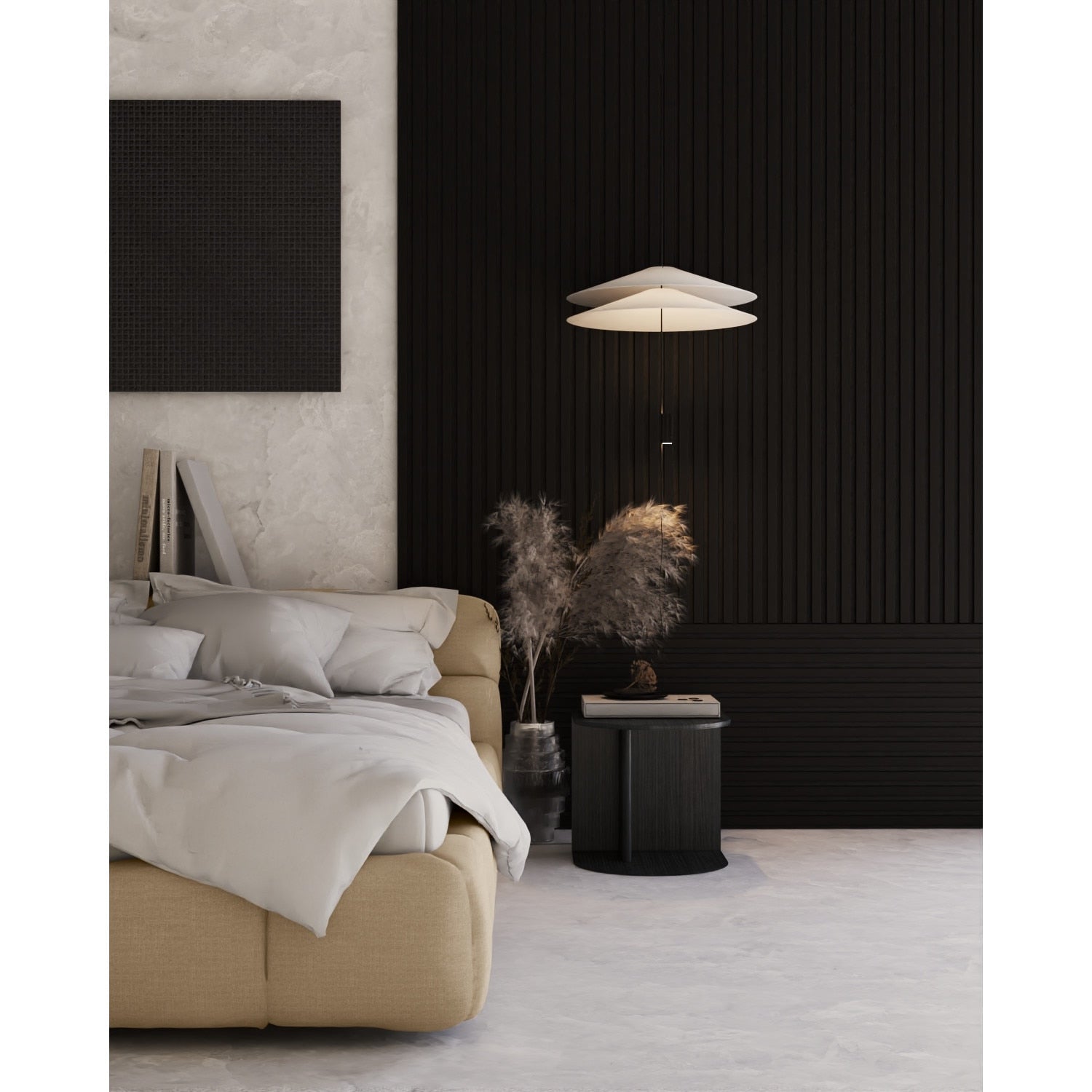 Riflaj MDF decorativ LDA PREMIUM de tip Panou Acustic, Negru, 260x40 cm