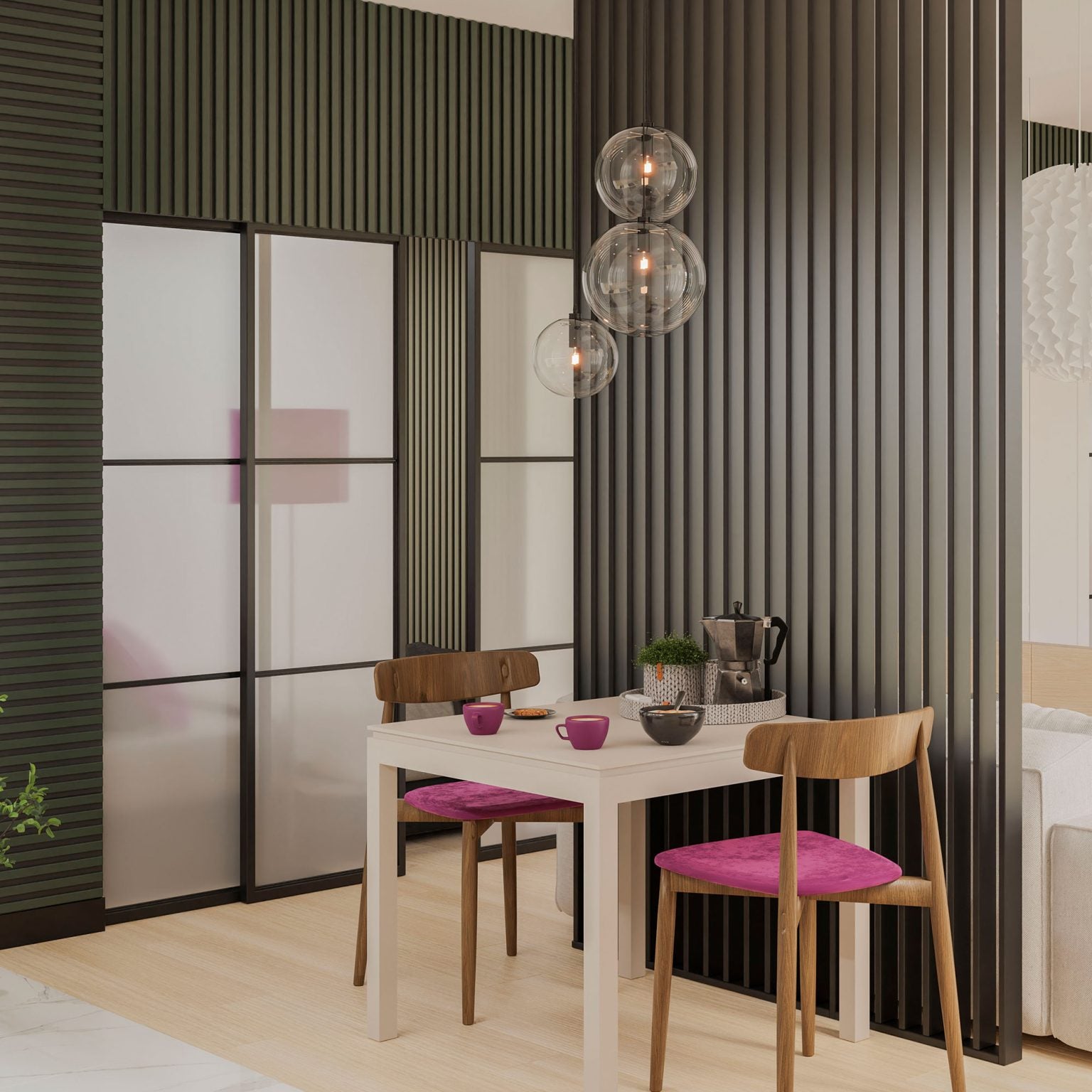 Riflaj MDF decorativ LDA PREMIUM de tip Panou Acustic, Gri Nisip, 260x40 cm