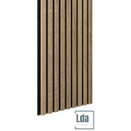 Riflaj MDF decorativ LDA PREMIUM de tip Panou Acoustic, Stejar Natur Saragossa, 260x40 cm