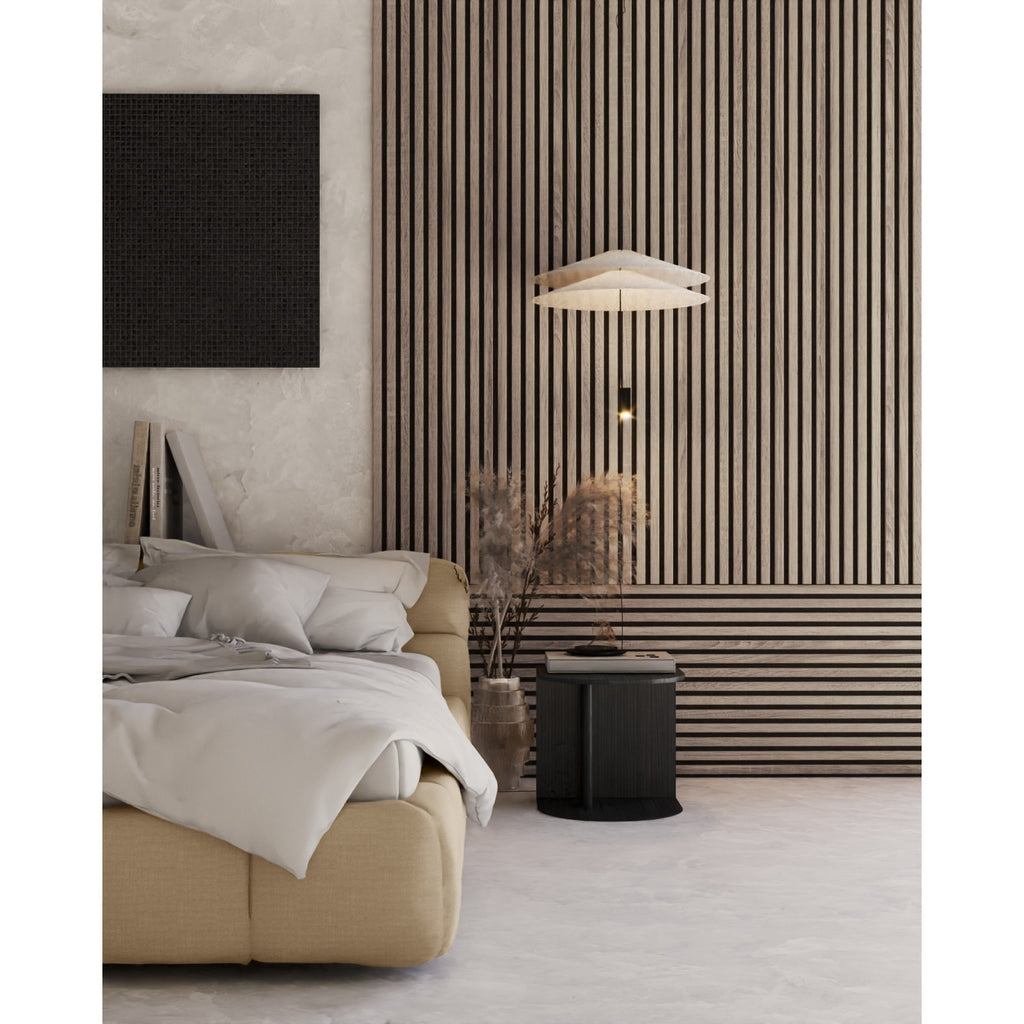 Riflaj MDF decorativ LDA PREMIUM de tip Panou Acoustic, Stejar Natur Saragossa, 260x40 cm