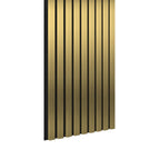 Riflaj MDF decorativ LDA PREMIUM de tip Panou Acustic, Auriu, 260x40 cm