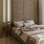 Riflaj MDF decorativ LDA PREMIUM de tip Panou Acustic, Auriu, 260x40 cm