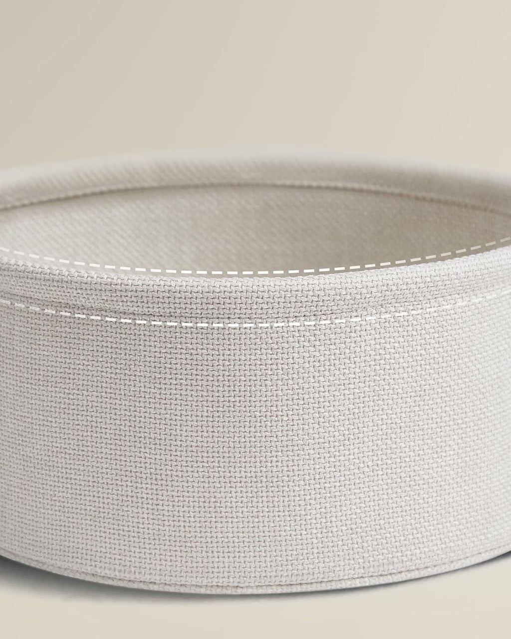 VASAGLE Masuta de cafea rotunda cu cos de stofa, stil modern, 45x50cm, bej