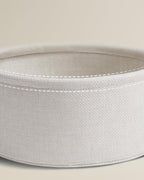 VASAGLE Masuta de cafea rotunda cu cos de stofa, stil modern, 45x50cm, bej