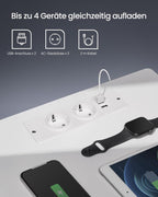 VASAGLE noptiera cu iluminare LED reglabila, 35x40x55 cm, 2 sertare, raft deschis, MDF si PAL, alb