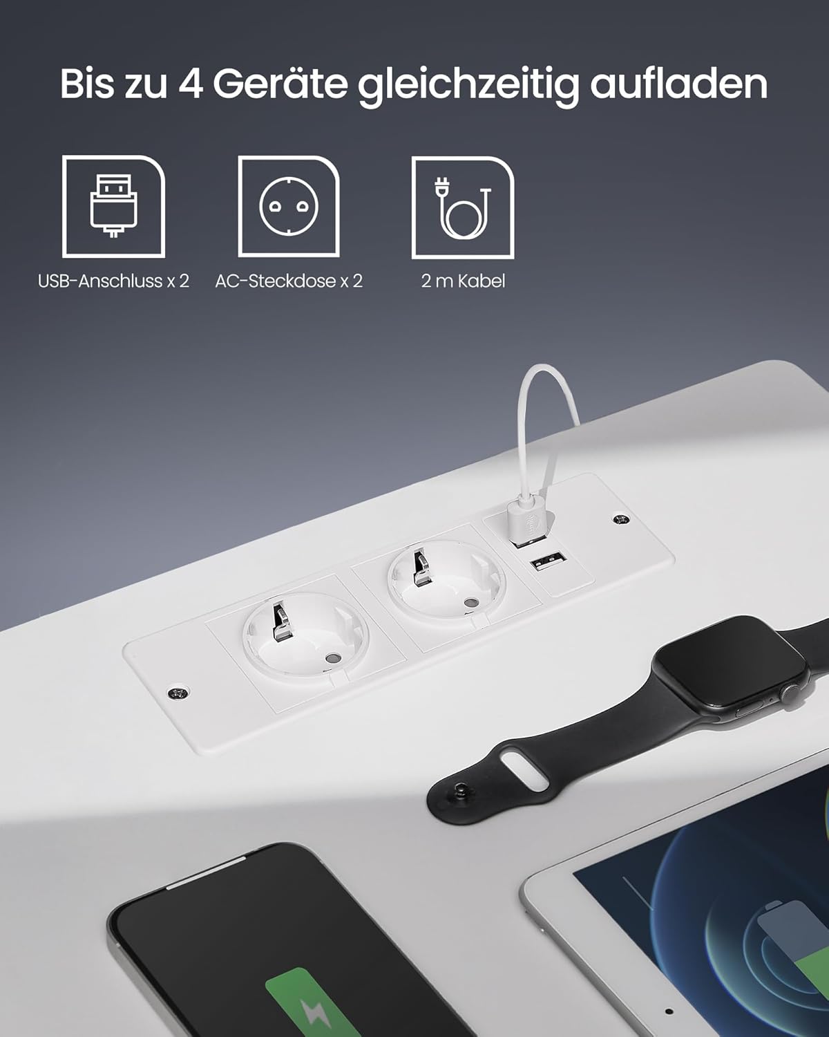 VASAGLE noptiera cu iluminare LED reglabila, 35x40x55 cm, 2 sertare, raft deschis, MDF si PAL, alb