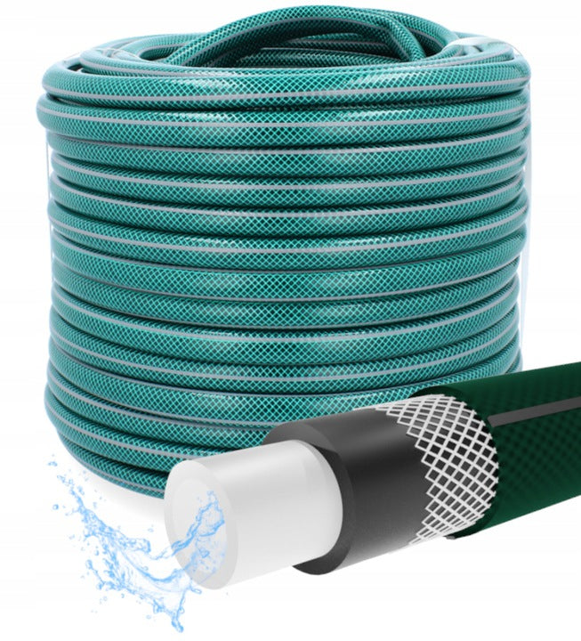 Furtun gradina armat Premium, 1/2" diametru, 20 m, protectie UV, 8 bar presiune, 4 straturi, verde