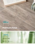 SONGMICS Masa laptop sau mic dejun cu picioare pliabile, din bambus, blat reglabil pe unghi si inaltime, 68x35x32 cm