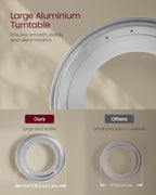 VASAGLE Biblioteca rotativa 360 grade, cadru metalic, cu 5 polite MDF, 43x43x158cm, alb