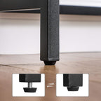 VASAGLE Masa tip consola cu cadru metalic, design industrial, 120x23x74 cm, maro rustic