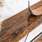 VASAGLE Masa tip consola cu cadru metalic, design industrial, 120x23x74 cm, maro rustic