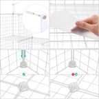 SONGMICS Organizator cu 16 cuburi modulare de depozitare, configurabil, metalic, 123x31x123cm, alb