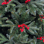 Brad artificial , Miahelene Elite, verde nins cu merisoare, mix 2D+3D, 180 cm