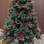 Brad artificial , Miahelene Elite, verde nins cu merisoare, mix 2D+3D, 180 cm