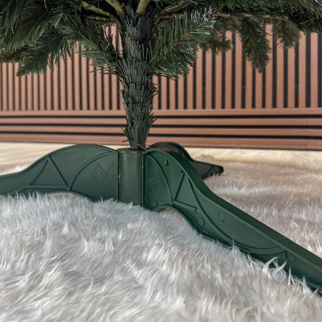 Brad artificial , Miahelene Elite, verde nins cu merisoare, mix 2D+3D, 180 cm