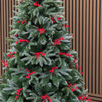 Brad artificial , Miahelene Elite, verde nins cu merisoare, mix 2D+3D, 180 cm