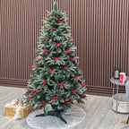 Brad artificial , Miahelene Elite, verde nins cu merisoare, mix 2D+3D, 180 cm