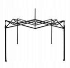 Cort tip pavilion cu 3 pereti laterali, structura solida otel si acoperis impermeabil PVC, 3x3 m cu inaltime reglabila, albastru