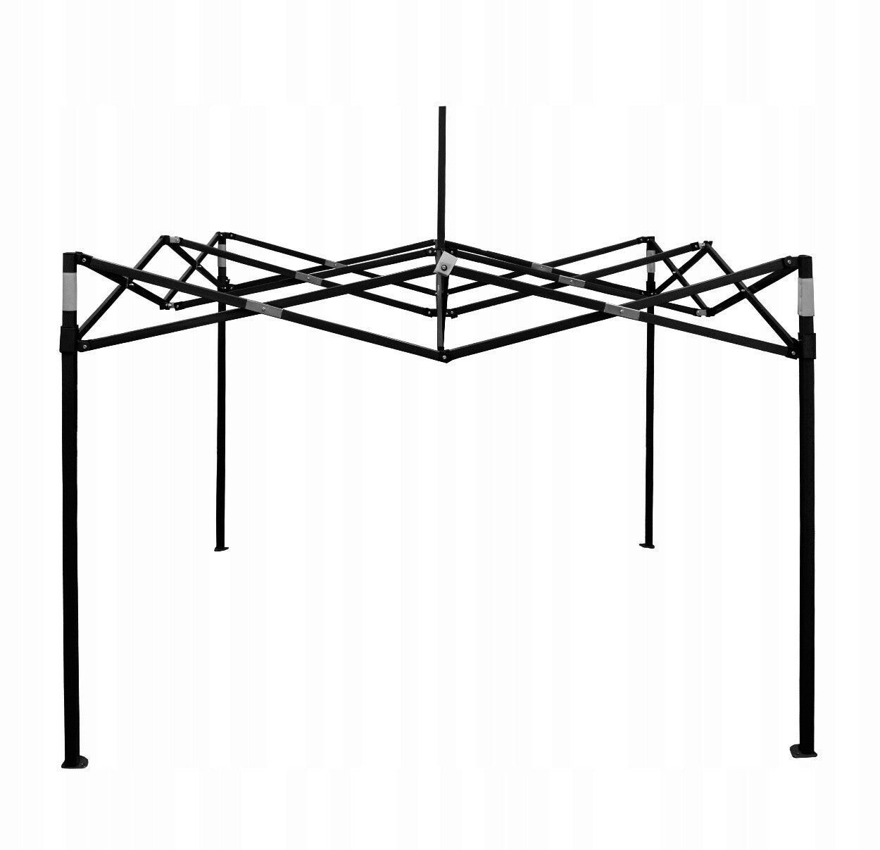 Cort tip pavilion cu 3 pereti laterali, structura solida otel si acoperis impermeabil PVC, 3x3 m cu inaltime reglabila, albastru