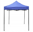 Cort tip pavilion cu 3 pereti laterali, structura solida otel si acoperis impermeabil PVC, 3x3 m cu inaltime reglabila, albastru