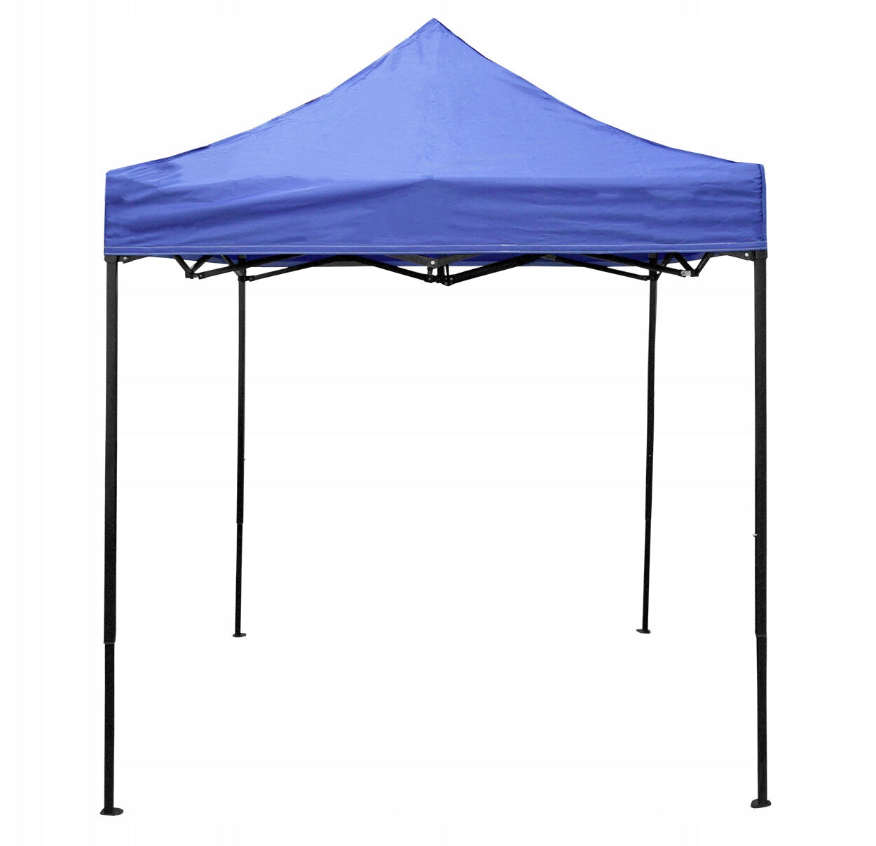 Cort tip pavilion cu 3 pereti laterali, structura solida otel si acoperis impermeabil PVC, 3x3 m cu inaltime reglabila, albastru