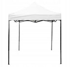 Cort tip pavilion cu 3 pereti laterali, structura solida otel si acoperis impermeabil PVC, 3x3 m cu inaltime reglabila, alb