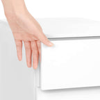 SONGMICS Dulap mobil tip rollbox pentru birouri, 3 sertare pentru documente A4, otel, 30x45x60 cm, alb