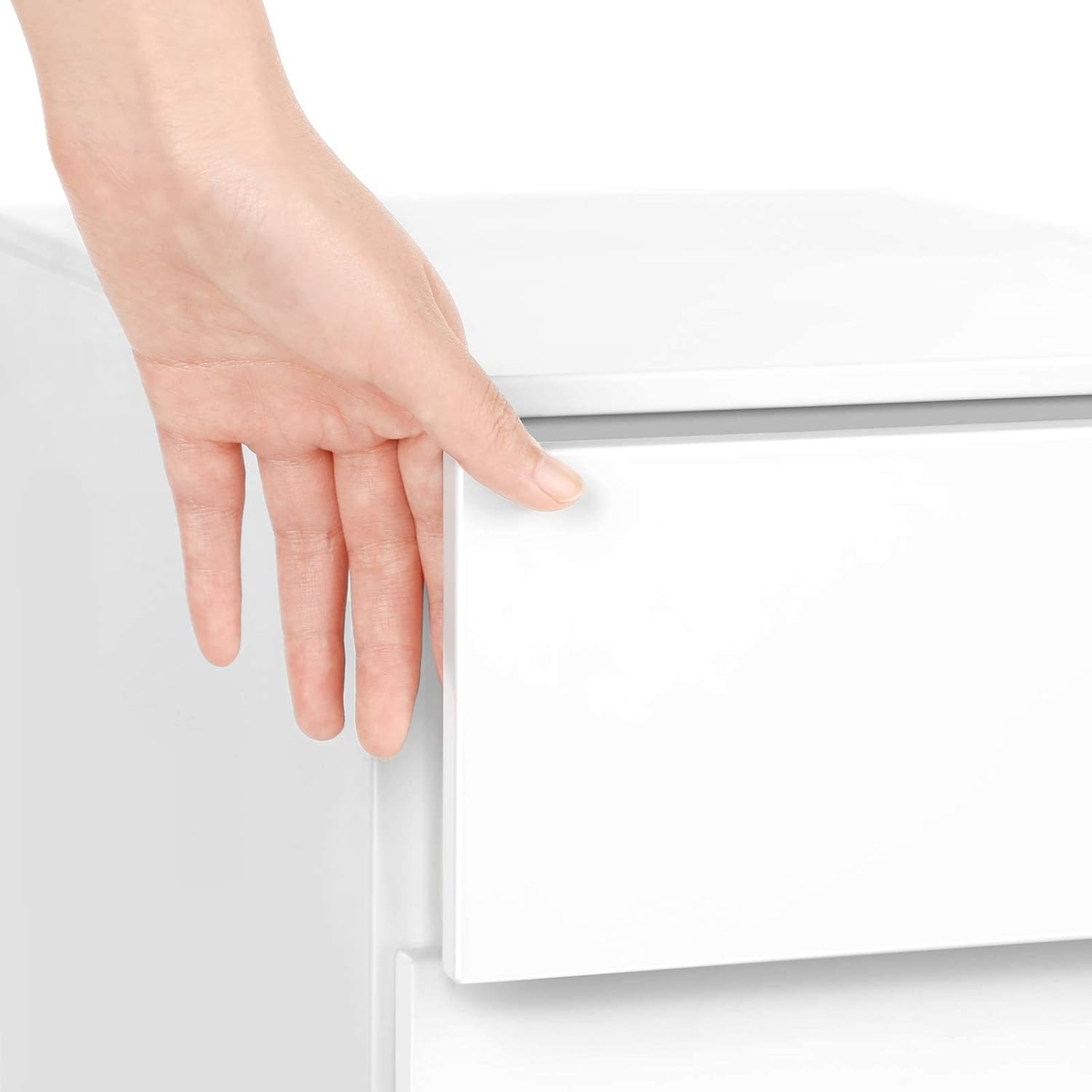 SONGMICS Dulap mobil tip rollbox pentru birouri, 3 sertare pentru documente A4, otel, 30x45x60 cm, alb