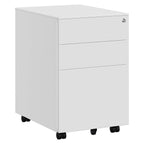 SONGMICS Dulap mobil tip rollbox pentru birouri, din otel, sertar cu sina dosare A4, 39x52x60 cm, alb