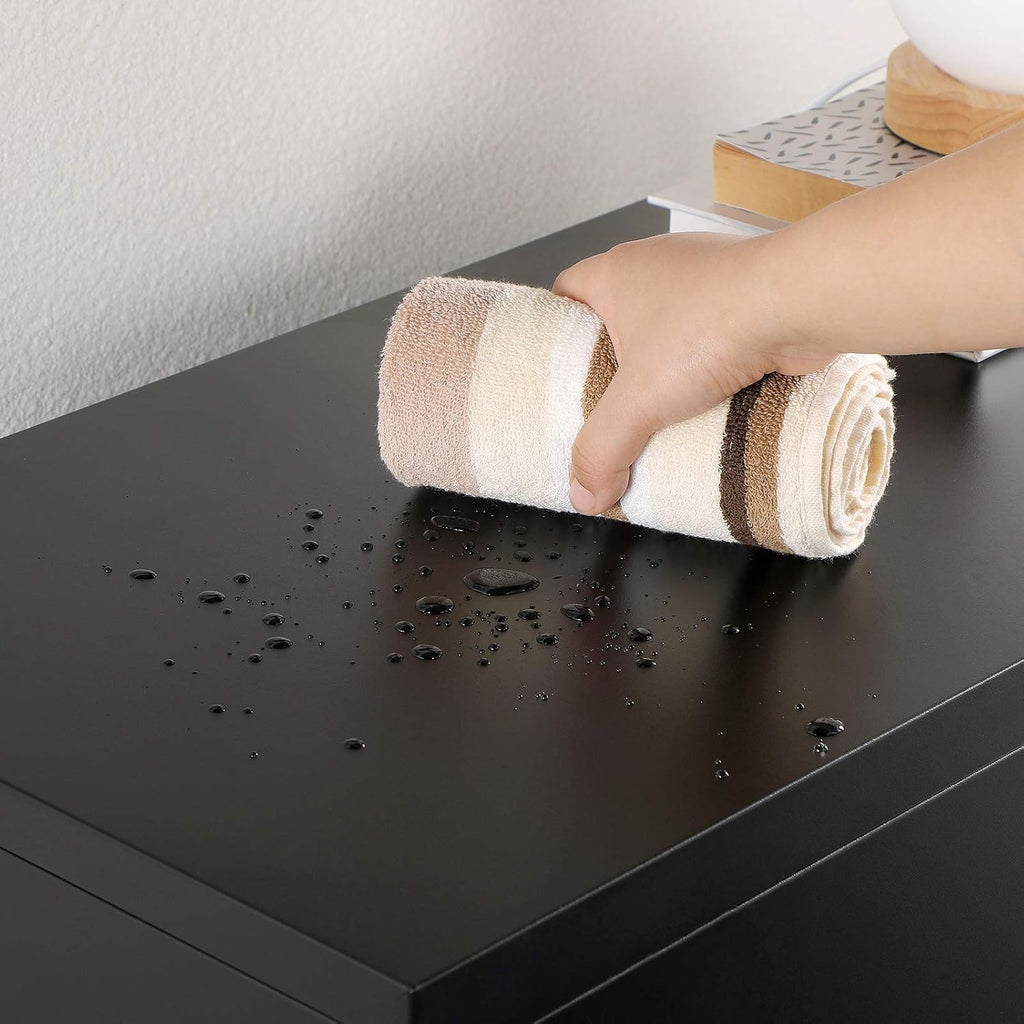 SONGMICS Dulap birou metalic cu 2 usi si sistem de inchidere, multifunctional cu rafturi reglabile, 40x80x90 cm, negru