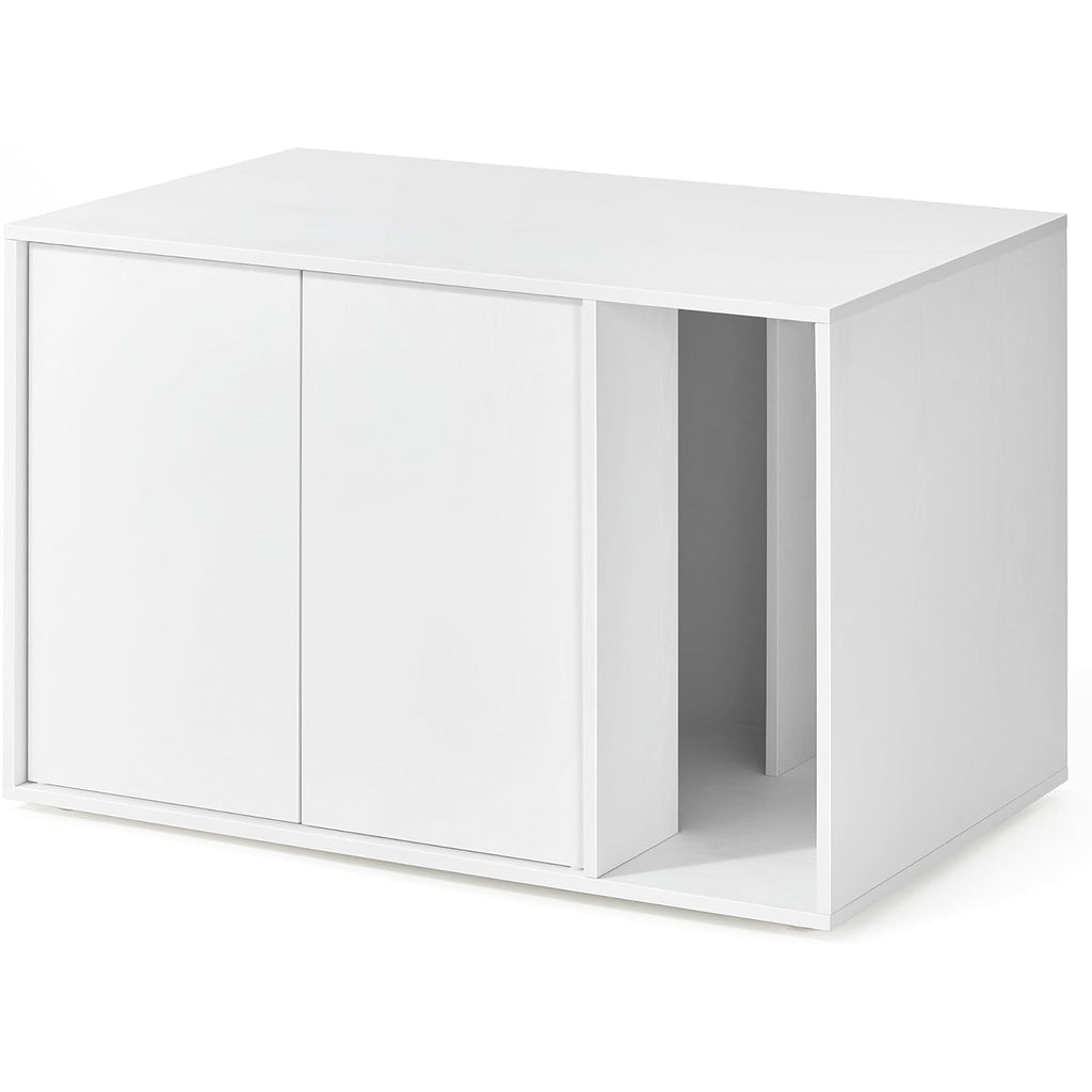 SONGMICS Dulap pentru litiera pisici, montaj rapid fara scule, design minimalist, PAL, 80x50x50 cm, alb