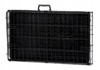 Cusca metalica pliabila pentru animale, cu maner si tava detasabila, 107x69x76 cm, negru