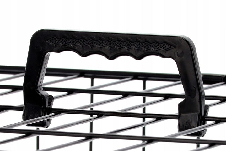 Cusca metalica pliabila pentru animale, cu maner si tava detasabila, 107x69x76 cm, negru