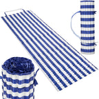 Saltea plaja pliabila din spuma EPE, cu maner si prindere, 180x60x1 cm, albastru cu dungi